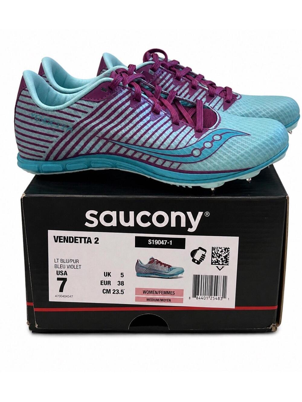 Saucony Vendetta 2 Women’s Track Spikes Size 7 Blue Purple S19047